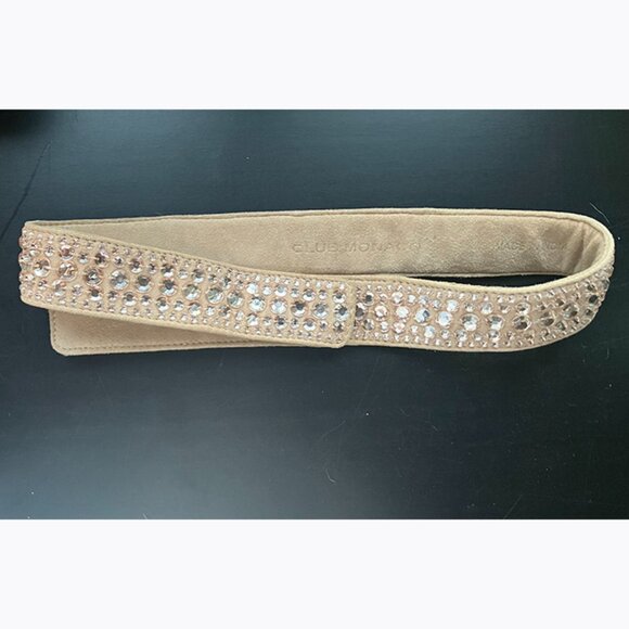Club Monaco Suede and Rhinestone Belt Size S - Picture 1 of 6